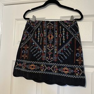 Blu Pepper Tribal Miniskirt- Multicolor, size small